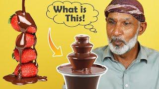 Tribal People Discovering Chocolate Fondue Will Make You Grin for Hours