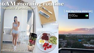 6AM MORNING ROUTINE ⋆˙⟡ realistic & productive, healthy morning habits, “that girl” routine