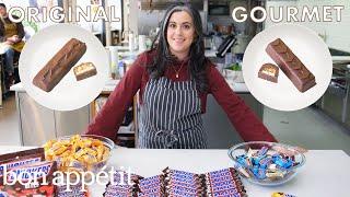 Pastry Chef Attempts to Make Gourmet Snickers | Gourmet Makes | Bon Appétit