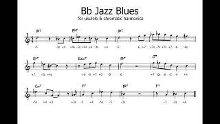 Bb Jazz Blues for ukulele & chromatic harmonica