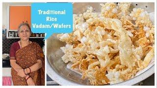 Traditional Rice Vadam/ Wafers/ Papad I  Crispy Snacks to be stored year round I