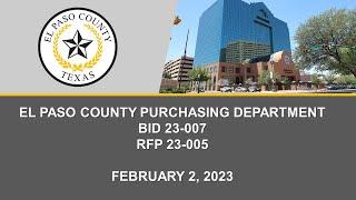 BID 23-007 RFP23-005