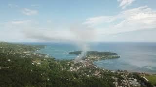 Drone view of market fire Port Antonio, Jamaica.  2023 05 28 09 31 28