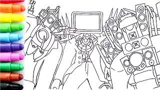 How To Draw UPGRADED TITAN SPEAKERMAN, UPGRADED TITAN CAMERAMAN, and TITAN TV MAN (SKIBIDI TOILET)