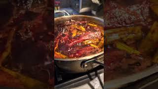 Szechuan-style pork ribs.. would you eat this? #ribs #dinner #foodie #friedrice
