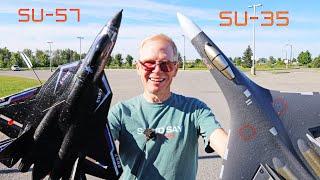 Drone Pilot CRASHES the SU-57 and SU-35 RC Planes - Review