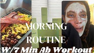 Christian Morning Routine w/ Hey Bud Skin Care and Ab Workout!!