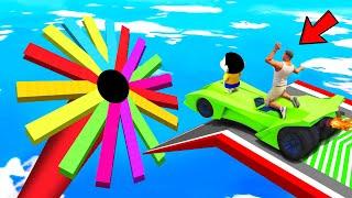 SHINCHAN AND FRANKLIN TRIED THE IMPOSSIBLE COLOURFUL STAR TUBE PARKOUR CHALLENGE GTA 5