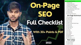 On Page SEO Checklist | On-Page SEO Checklist 2023 | On Page SEO | SEO Checklist | On Page SEO  2023