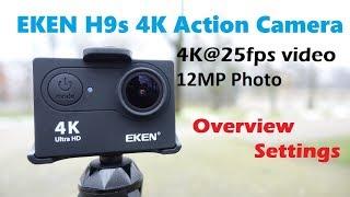 Eken H9s 4K Action Camera Overview Settings (Video)