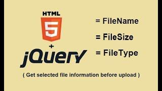 jQuery Get File Info Before Uploading - Code With Mark