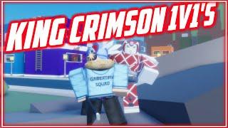 King Crimson 1v1's, PvP A Bizarre Day | ABD KC 1v1's | Roblox