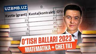 Iqtisodiyot yo'nalishlari uchun o'tish ballari | uzbmb.uz 2023