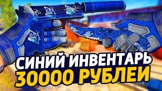 CАМЫЙ КРАСИВЫЙ СИНИЙ ИНВЕНТАРЬ ЗА 30 000 РУБЛЕЙ В КС ГО - РИЧ ЗАКУПКА В CS:GO // ЗАКУПКА В КСГО