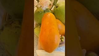 Papaya Fresh Fruit Cutting #มะละกอ #papaya #fruit #shorts