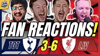 LIVERPOOL FANS CRAZYREACTION TO TOTTENHAM 3-6 LIVERPOOL | 24/25 PREMIER LEAGUE