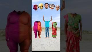 Red buddhi vs purple+bulu fatty dog & cute bro correct head matching with tu Radha meri main songs 