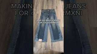 How to sew Thrifted Jeans into Baggy Jeans