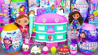Gabby's Dollhouse with Gabby, Pandy, Catrat, Mercat, DJ Catnip Dolls| Review Gabby Box Egg Toys ASMR