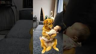 BABY AND DOG #cute #baby #dog #shorts #youtubeshorts #erumkhubaid