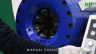 Manual die change tool for OP crimpers