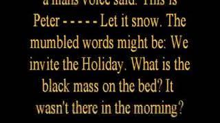 12-18-22 Mom's bedroom a mans (spirit) voice speaks and a black mass on the foot of the bed. MH.