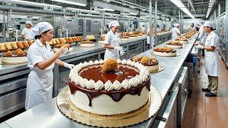 How Millions of Cakes Are Made in a Factory | Automated Cake Factory Process