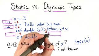 Static vs Dynamic Types - Intro to Computer Science