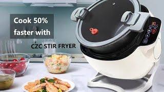 Cook 50% faster！Automatic Wok Intelligent Stir Fryer Rice Cooking Machine for Home or Restaurant