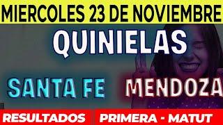 Quinielas Primera y matutina de Santa Fé y Mendoza, Miércoles 23 de Noviembre