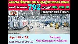 Integral Coach Factory Recruitment 2021 | ICF Recruitment 2021 | Freshers | No Exam