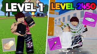 UPEI DO LEVEL 1 AO 2450 COM A DOUGH DESPERTADA E OS ITENS DO KATAKURI NO BLOX FRUITS (FILME)- ROBLOX