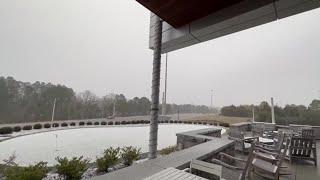 Snow outside WRDW News 12 station