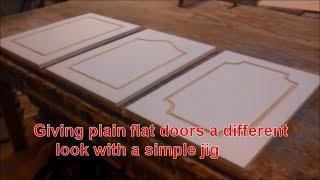 Giving plain flat doors a different look with a simple jig