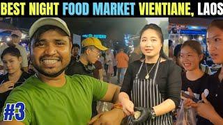 Vientiane Night Food Market  Laos #vientianelaos #travel #laos #night_market #food