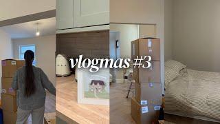 WE MOVED IN! moving diaries + packing + dunelm shop + hauls + first night in! vlogmas #3