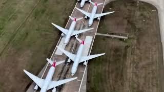 Aircraft grounded amid coronavirus pandemic | ABC News