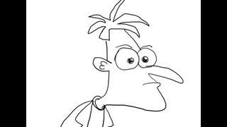 Dr. Heinz Doofenshmirtz How to draw a easy? Финес и Ферб Как нарисовать просто?