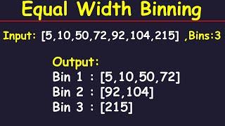 Equal Width Binning In Data Mining