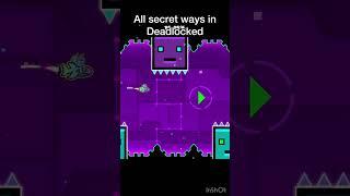 Deadlocked all secret ways/swag routes! #geometrydash #gd #shorts