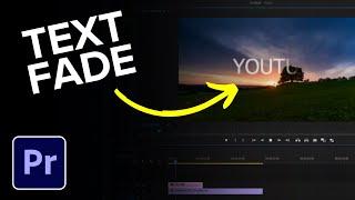 How to Make Text Fade in Premiere Pro