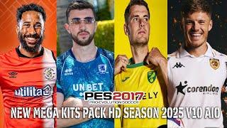 PES 2017 NEW MEGA KITS PACK HD SEASON 2025 V10 AIO FOR ALL PATCH