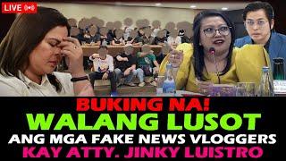 CONGRESSWOMAN ATTY. JINKY LUISTRO TO VLOGGERS YOU CAN BE ARRESTED WITHOUT WARRANT!  NAGKASUBUKAN