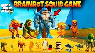 GTA V : Franklin & Shinchan vs Brainrot Monsters in Red Light Green Light Challenge | GTA 5 Telugu”