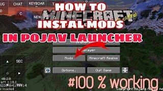 HOW TO ADD or INSTALL MODS IN POJAV LAUNCHER  100% WORKING 