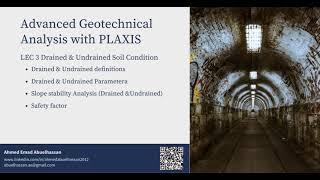 Advanced Geotechnical Analysis with PLAXIS-LEC 3 Drained & Undrained Soil Condition