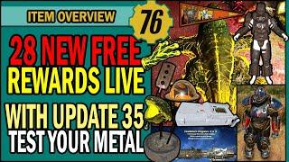 28 NEW Free Items Coming with Update 35! | Fallout 76 Test Your Metal