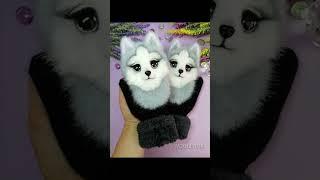 Звероварежки, варежки со зверятами, с животными от Woolirina. Mittens Handmade with animals, gloves.