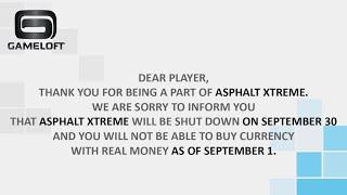 The end of Asphalt Xtreme