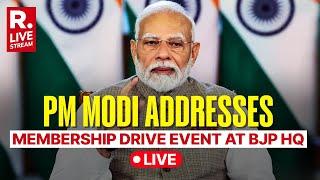 LIVE: PM Narendra Modi, HM Amit Shah Attend BJP's Membership Drive Programme At Party HQ In Delhi